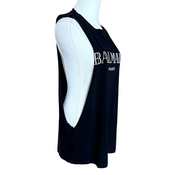 Balmain Paris Sleeveless Top Size L 100% Cotton Unisex T-Shirt - Picture 5 of 10